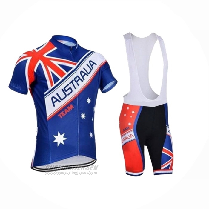 2023 Cycling Jersey Australia Blue Short Sleeve And Bib Short